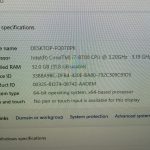 Dell Optiplex 7460 i7-8700 3.20GHz / 32GB / 512Gb SSD